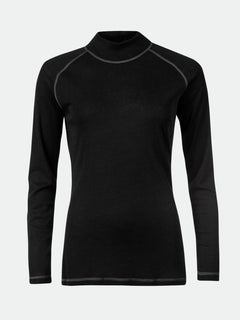Halti Neva Merino Unterwäsche Set Damen mit langen Ärmeln und grauen Nähten-perfekt als warme Outdoor-Basisschicht.