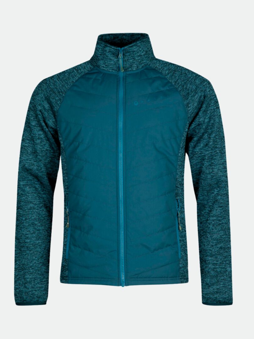 Halti Streams Hybrid Layer Jacke Herren mit Steppfront, melierten Ärmeln und Fleece - ideal für Outdoor-Aktivitäten.