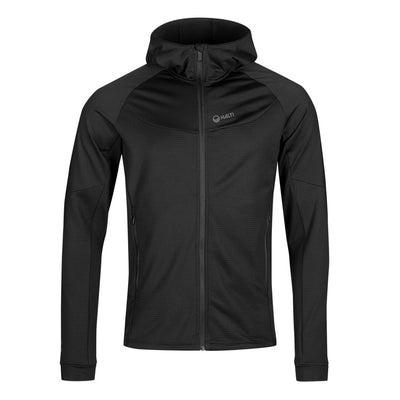 Halti HeatGrid men's technical midlayer jacket black / Halti HeatGrid technische Midlayer-Jacke für Herren  / Halti HeatGrid teknisk mellanlagersjacka för herrar svart / Halti HeatGrid miesten tekninen välikerrostakki musta