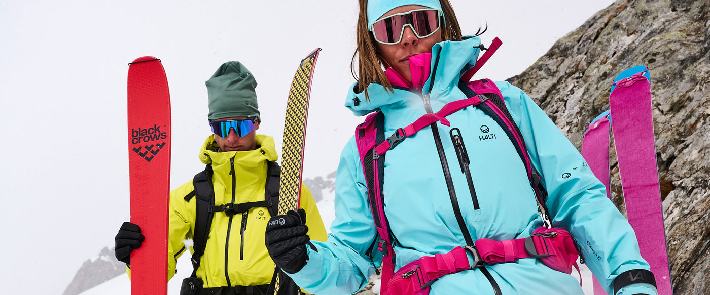 Halti ski touring apparel for men and women : backcountry skiing apparel