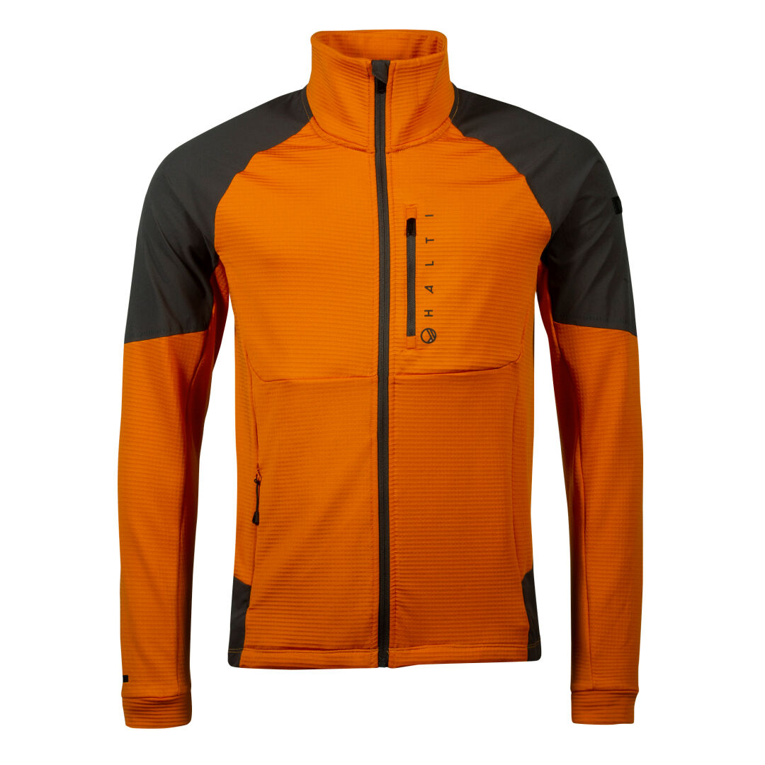 Halti Forerunner men's full zip layer jacket marmalade orange